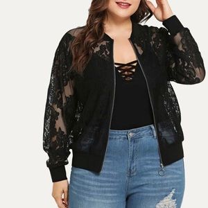 Zip Up Lace Jacket